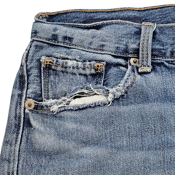 Lucky Brand Shorts Womens Size 2 The Cut Off Denim Distressed Shorty Shorts - Picture 3 of 14